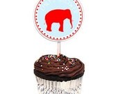 Polka Dot Animal Parade Cupcake Toppers