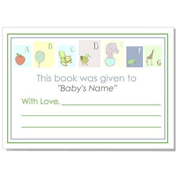 ABC Baby Shower Bookplates Il_570xn