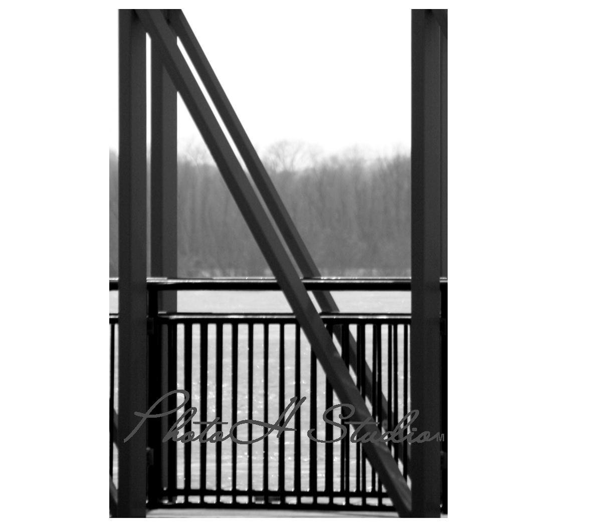Letter N - Architectural Alphabet 4 X 6 Black and White Print