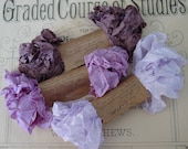 Shabby Wrinkled Purple Hues ribbon bundle, 15 yards