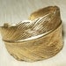 Small Golden Feather Ring Adjustable
