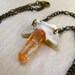 Sun Aura Quartz Point and Vertebrae Necklace SALE