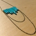 Turquoise Spears Long Brass Chain Necklace