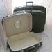 Vintage  matched luggage set in avocado green