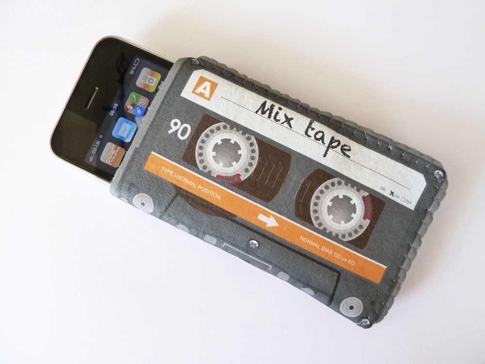 iPhone 5 Case iPhone 4S Case Mix Cassette Tape Soft Sleeve