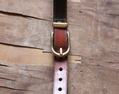 Vintage 90's looped Multi color/texture Leather belt by Fossil