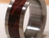 Tungsten Wooden Wedding Band DESERT IRON WOOD Mens or Ladies Ring Size 4-18 Rings
