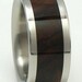 Titanium Ring Desert Iron Wood Band Mens or Ladies Custom Made Brown WOODEN WEDDING Bands