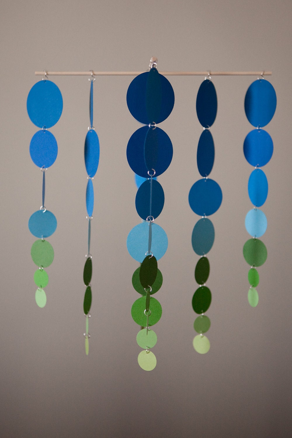 The shades of blue/green Mobile - Chandelier
