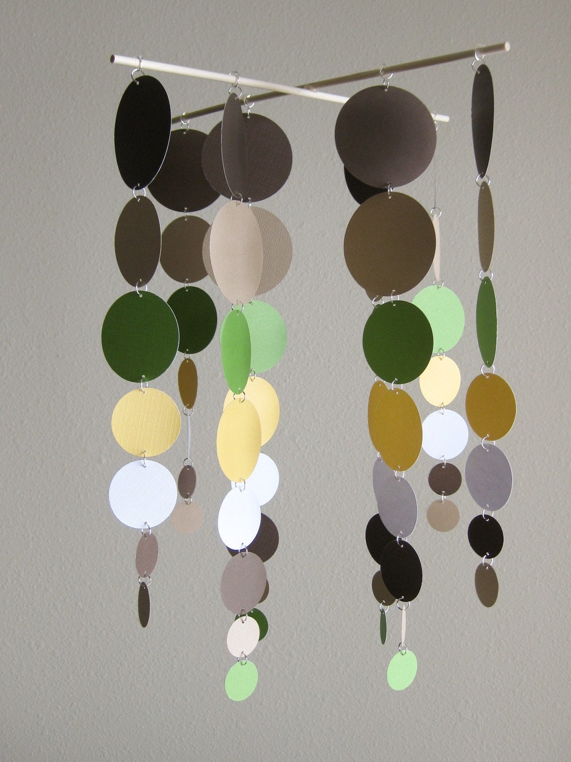 Brown, Green, Yellow Baby Mobile