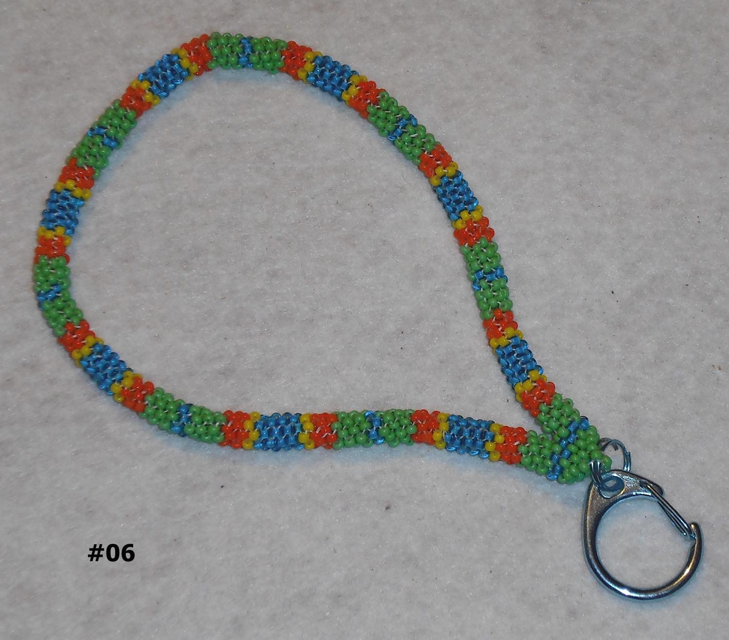Beaded Bracelet Keychain Key Chain Fob Seed Beads Keys by SuVasi