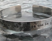 Be The Change Sterling Silver Cuff Bracelet
