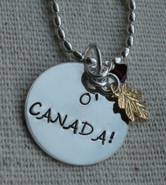 O Canada Gold Maple Leaf Necklace by FireweedImpressions