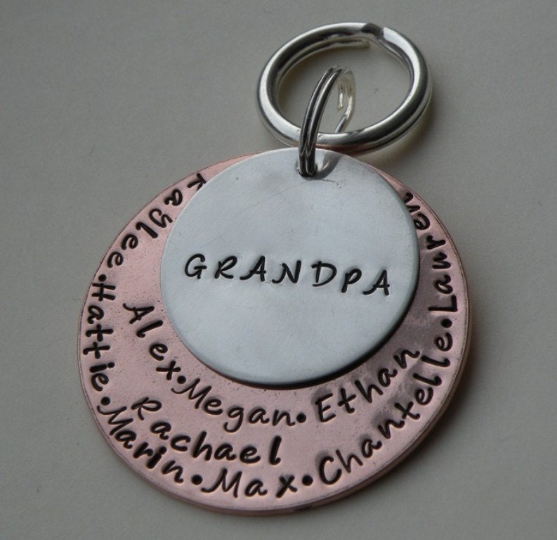 Copper Disc Personalized Key Chain