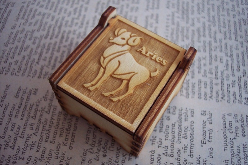 Secret Wood Box - Zodiac Collection - Aries -