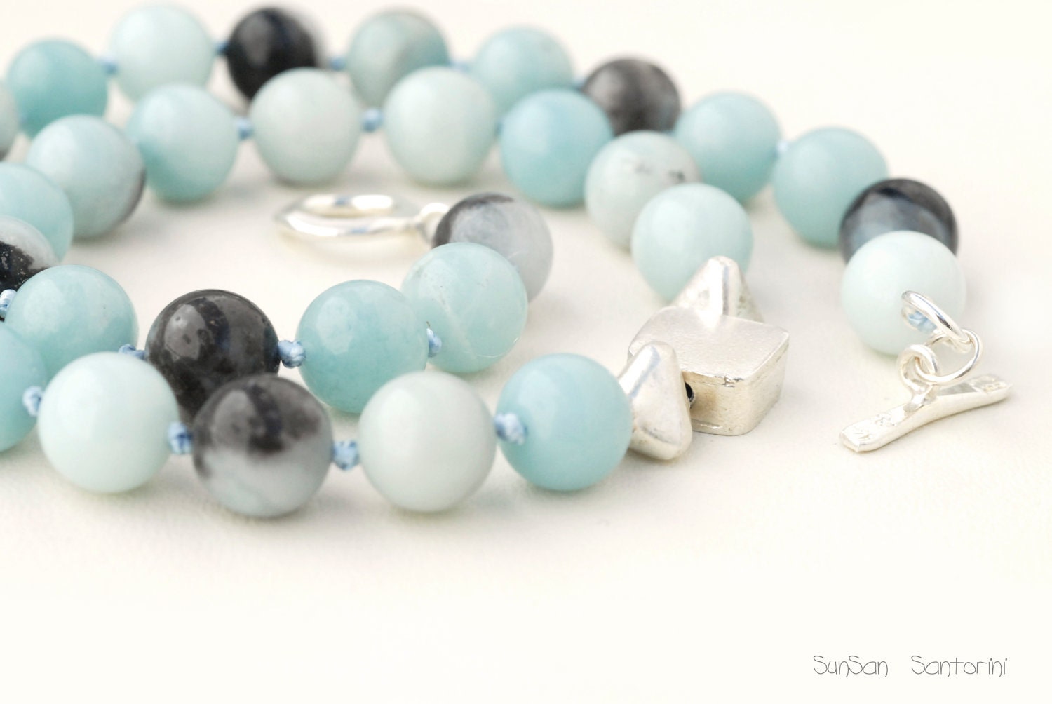 Amazonite Necklace Sterling Silver