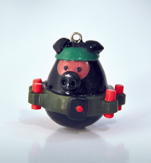 polymer clay terrorist keychain