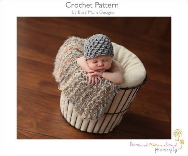 CROCHET PATTERN - Simplicity Beanie - Preemie to 3 Month - Fast and Easy  - Great Beginner Pattern - PDF 112 - Sell what you Make