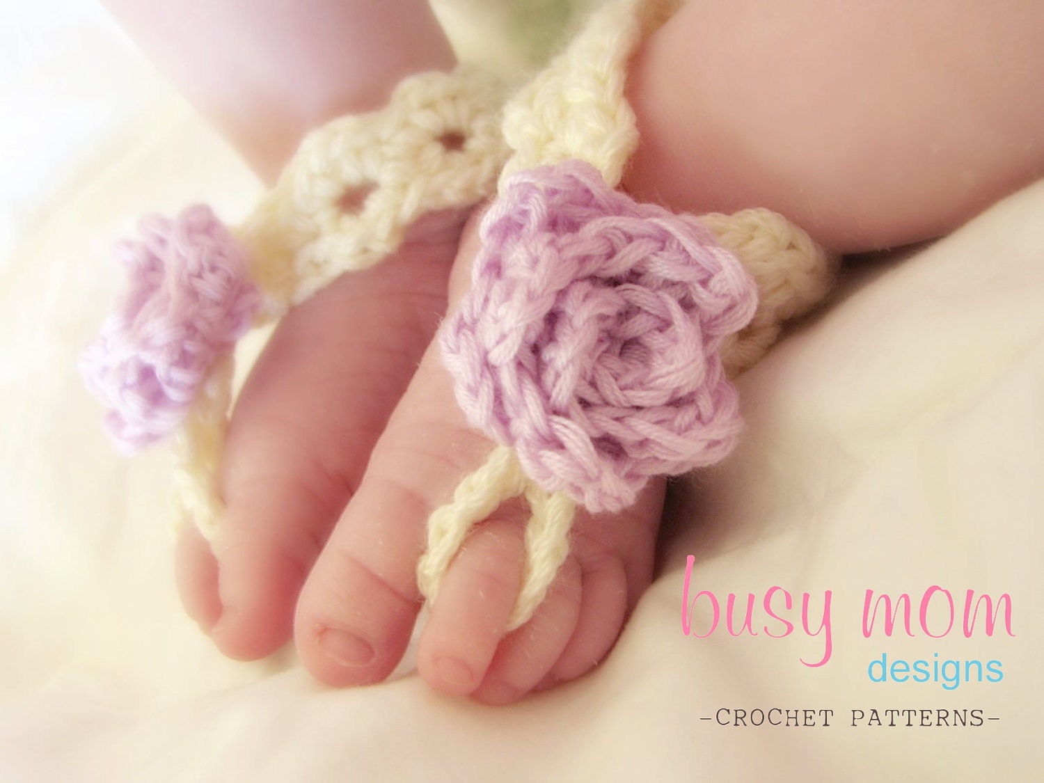 Crochet PATTERN - Barefoot Elegance - Barefoot Sandals - Footbands - Instructions included for all sizes - Easy - PDF 701
