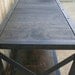 Handmade scrap metal and wood industrial style table, console, liquor table