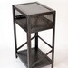 Handmade scrap metal industrial table, side table, end table, book shelf