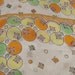 Vintage Beautiful Ivory Brown Silk Pocket Scarf - 16 x 16