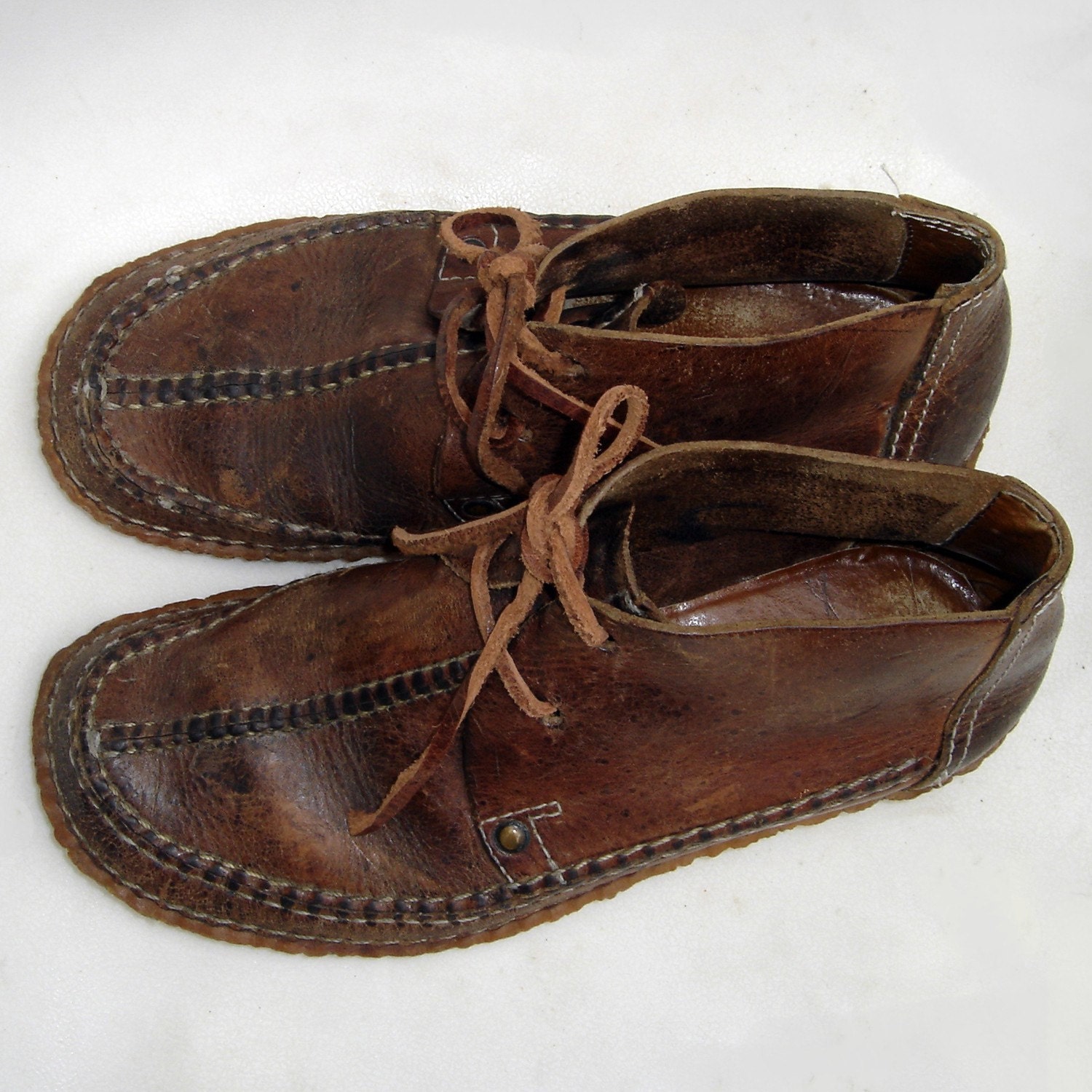 Vintage Comfort Ankle Leather Shoes Men 9 by RockywayVintage