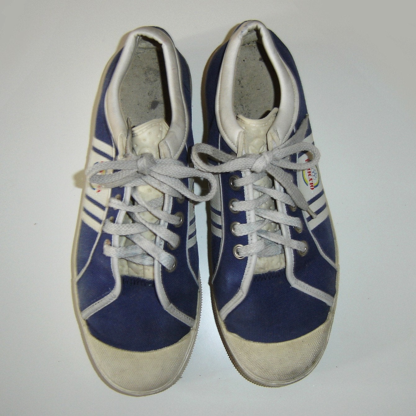 Vintage Olympia blue canvas sneakers Retro 43 9 Men