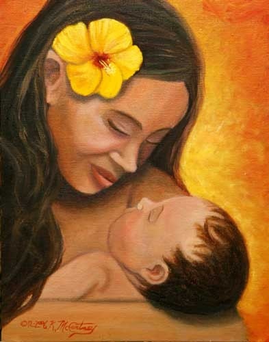 Mother and Child - Limited Giclee open edition gallery wrap by artist McCartney