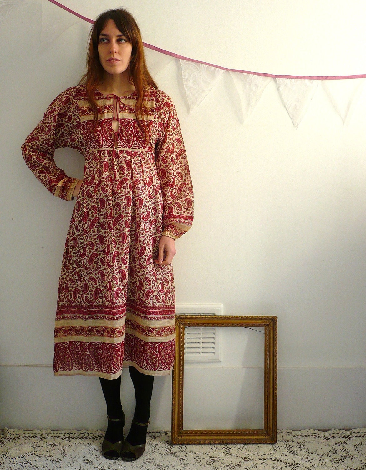 Indian Cotton Festival Folk Dress Size S/M