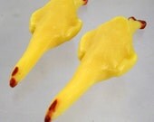 BATHES Like CHICKEN - Rubber Chicken SOAP Duo - Lemon Basil Scent - Vegan