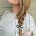 Hair bows - Set of Two Bobby Pins (Yellow Mustard and Navy Stripes)