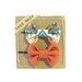 Geometric Orange Blue - Hair bows - Set of Two Bobby Pins