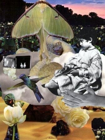 Vintage Inspired Print: Handmade "Alice" Botanical Images of Creativity Collage