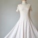 Vintage 60s Creme white Full Embroidery Maxi Princes Gored Dress