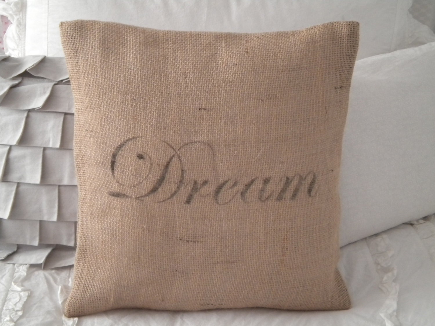 Burlap Pillow Cover