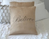 Burlap Pillow Cover