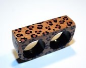 two finger ring leopard