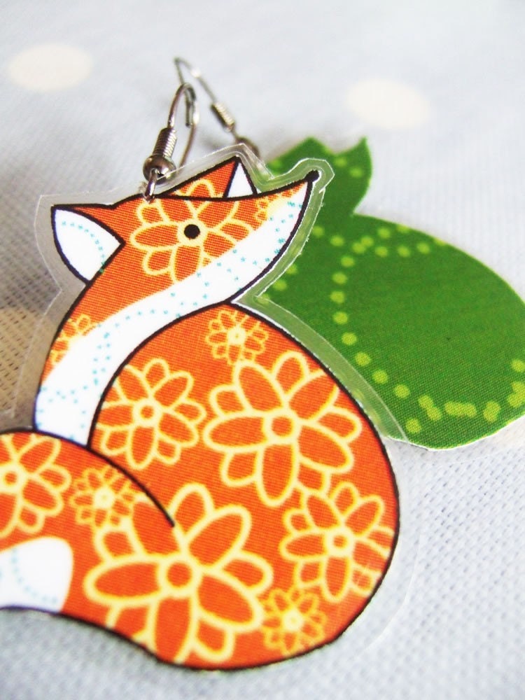 Woodland Fox Wearable Art Earrings