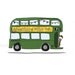 Green Retro Irish Bus Little Boy 'Adventure with me' Customisable Signed Print