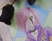 Punk Girl Original Artwork The Capture Mixed Media Sketch