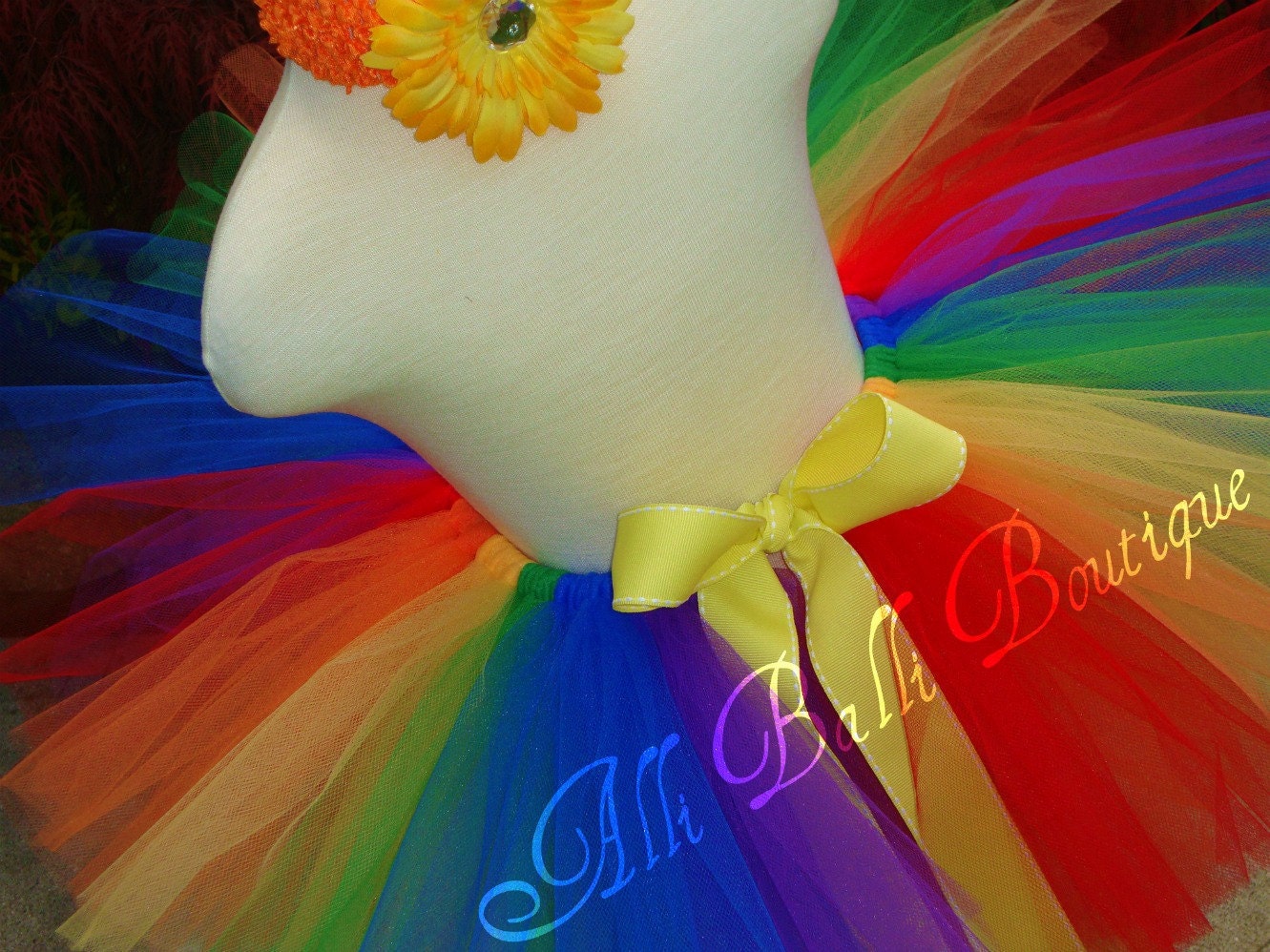 CLOWN/ CARNIVAL/ RAINBOW  tutu....newborn tutu - size 5/6.....Birthday girl tutu, clown costume, or photography prop