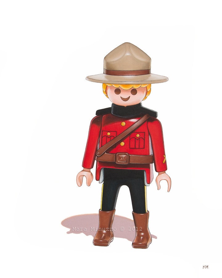Canadian Mountie Toy Art Fine Art Giclee Print 5 x 7 by BlueTrike