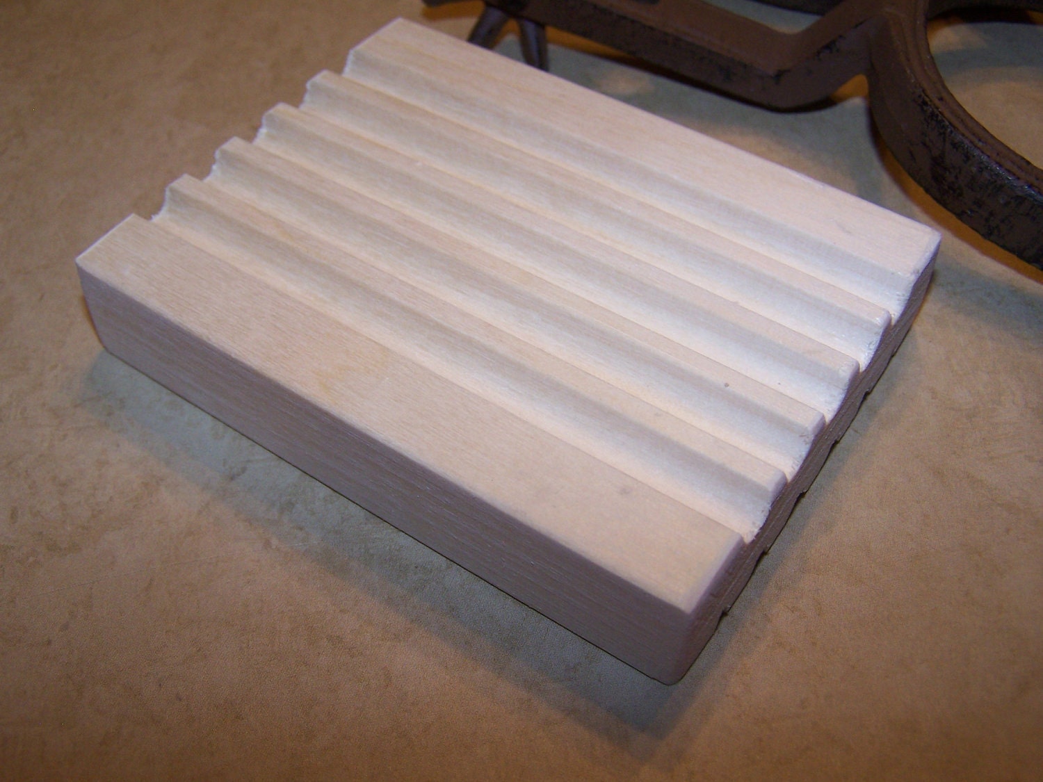 1 Double Sided grooved Hardwood Wooden Soap Dish for your Handmade Soaps