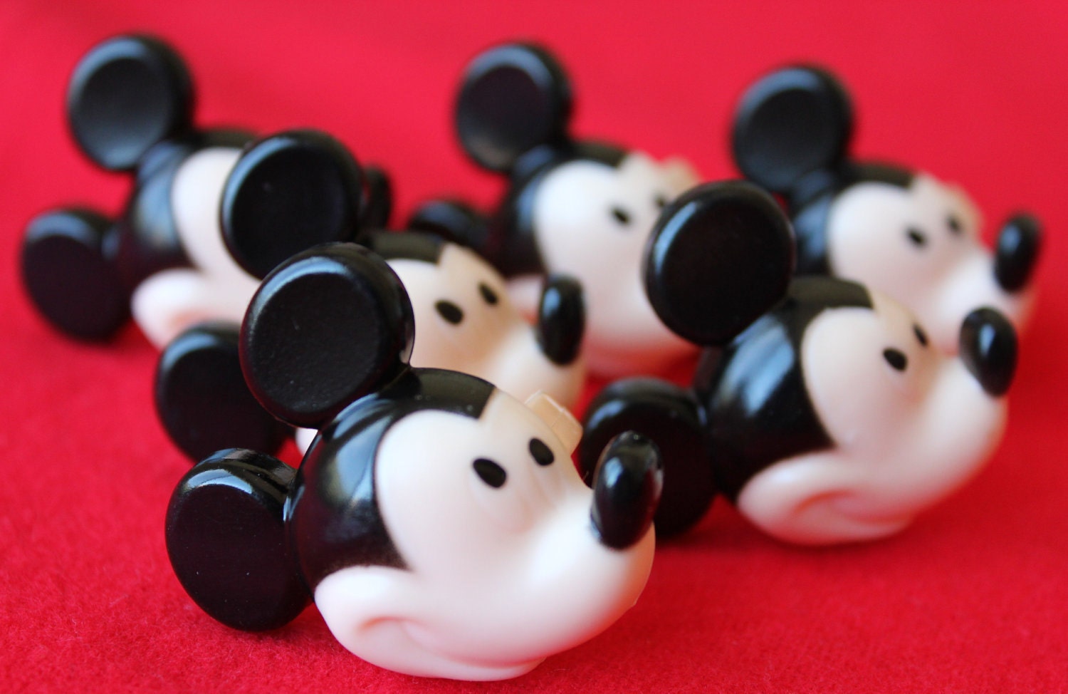 36 Mickey Mouse Cupcake Topper Rings