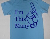 Im This Many One Birthday First 1 1st T-Shirt or Onesie