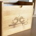 Recipe Box - Engraved Lovebirds