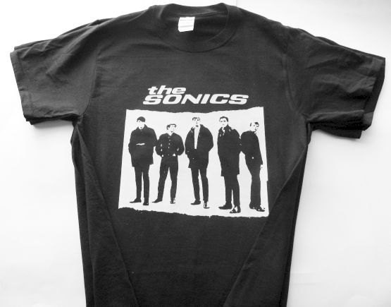 the Sonics T shirt screen print  black short sleeve