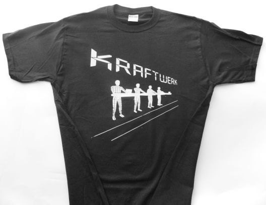 Kraftwerk T shirt screen print  black short sleeve kraftwerk krautrock