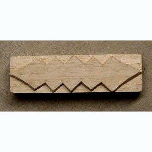 Oshiwa Carved Wood Printing Stamp, Tribal Design, 3''x 1'', Item 16-14-132